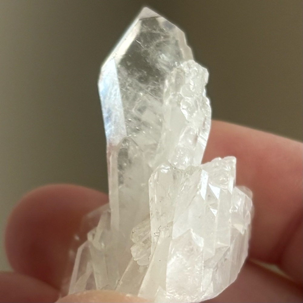Clear Lemurian Quartz Crystal  Cluster